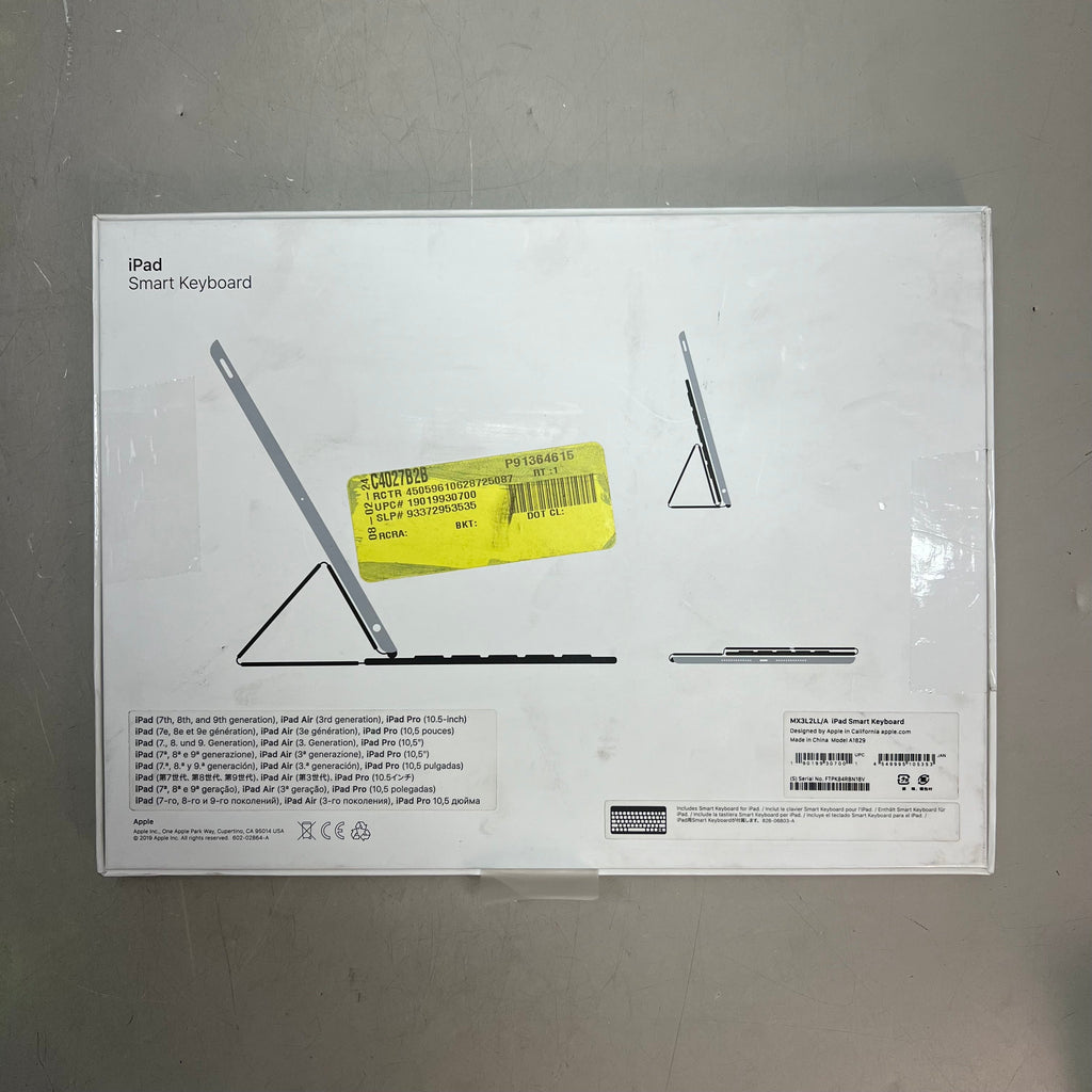 APPLE Smart Keyboard For IPad 7th-9th Generation Black MX3L2LL/A (Return)