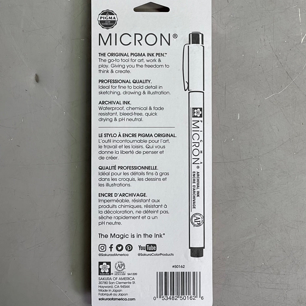 SAKURA (3-Pack) Pigma Micron Pens 0.25mm, 0.45mm, 0.60mm Light Cool Gray 37903