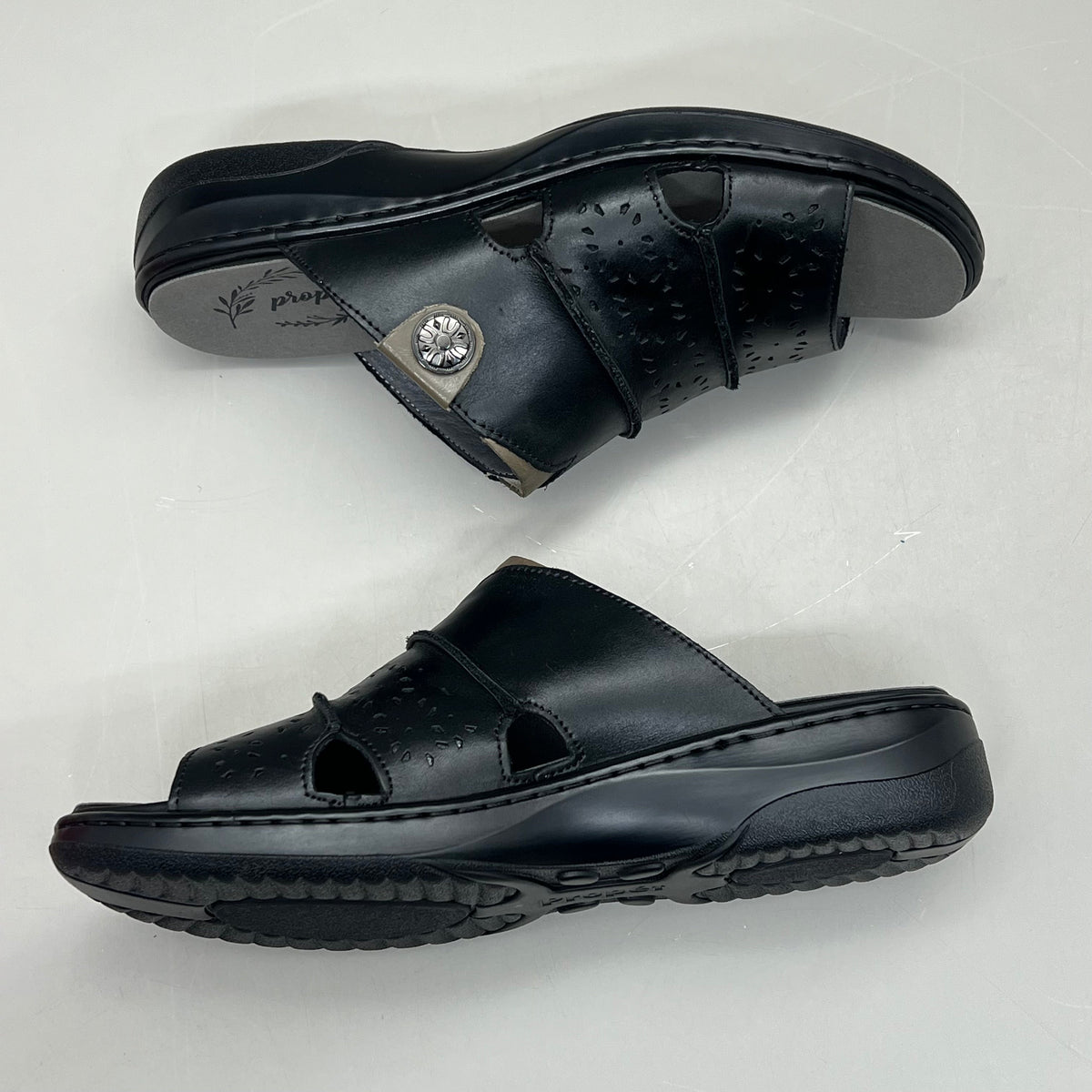 PROPET Gertie Supportive Sandal Orthotic Women's Sz 11 Width W(D) Black WSO041L