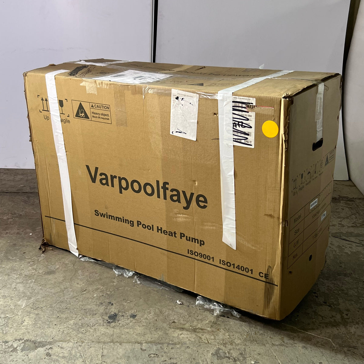 VARPOOLFAYE Air-Source Swimming Pool Heat Pump, Dark Grey KSPF-010L1UR1A2