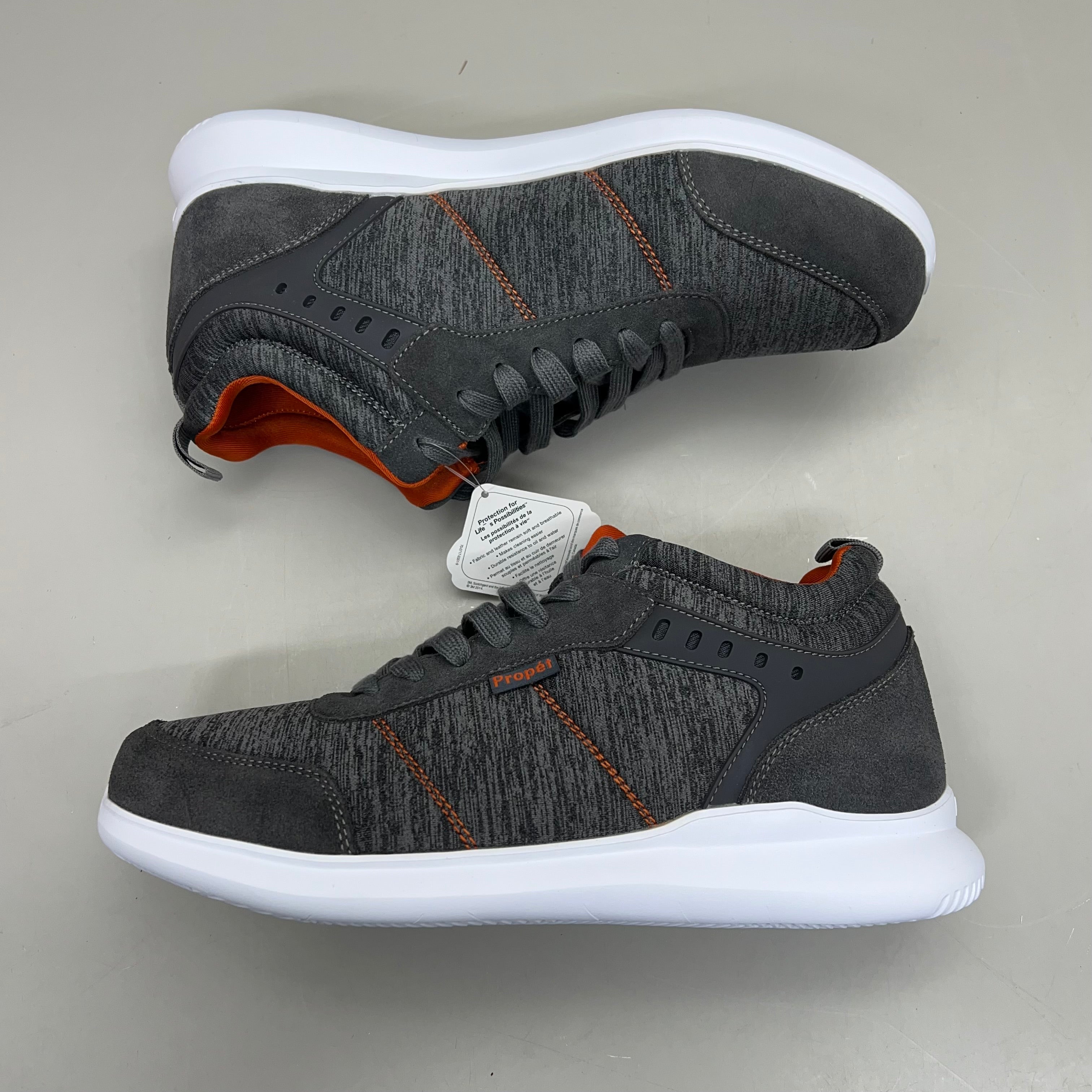 PROPET Viator HI Shoe Diabetic Friendly Mens Sz 11 X(3E) Grey/Orange MAA112M