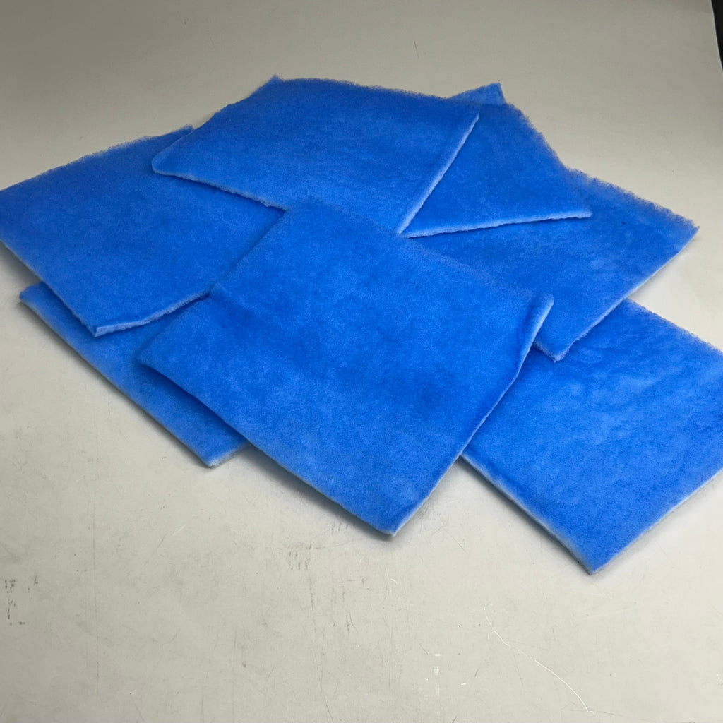 PROSOURCE (40 Pads Per Box) Polyester Air Filter Media Pads 12x12x1 Blue 15065576