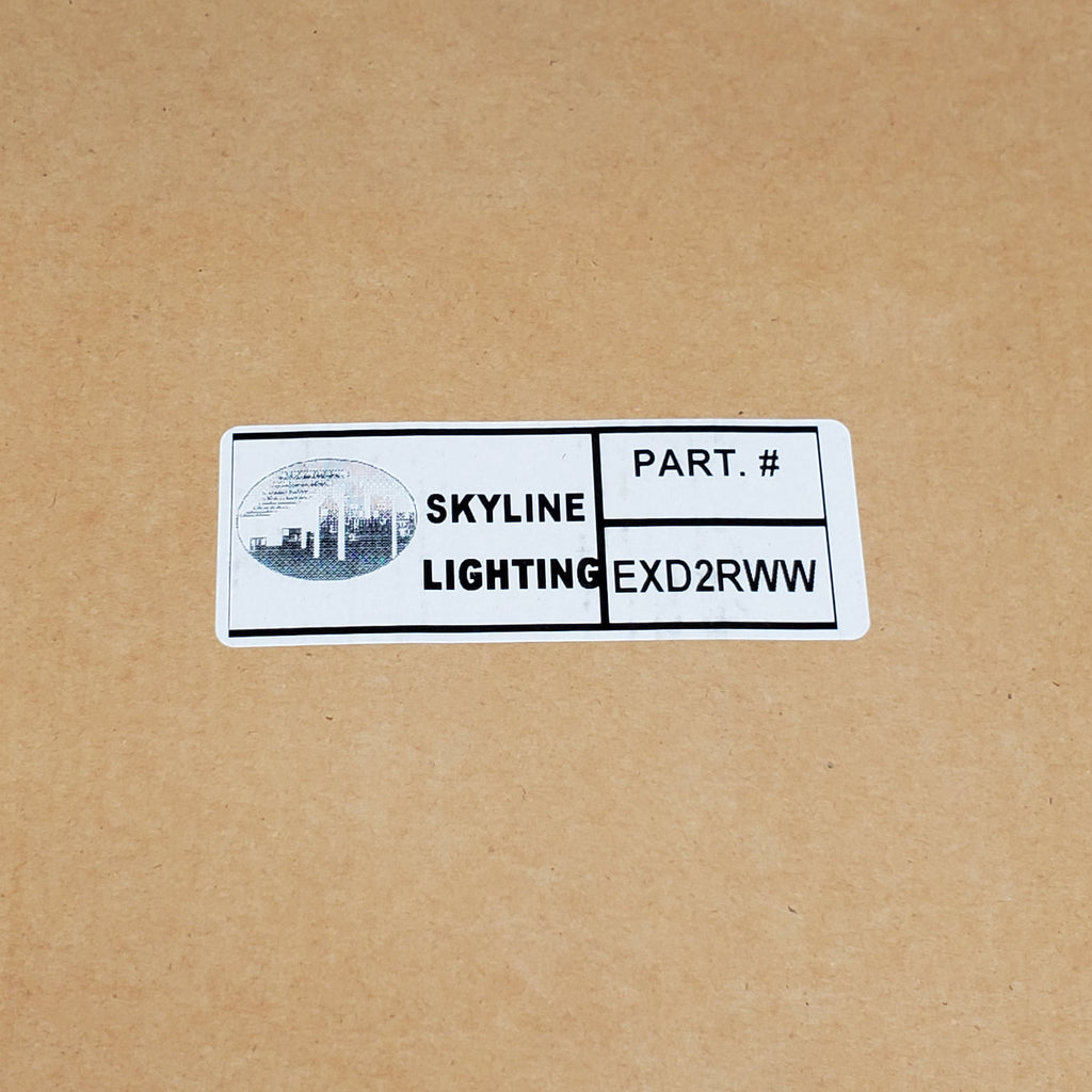 SKYLINE LIGHTING Exit Sign Hard Wired W/ Red Letters 12" EXD2RWW