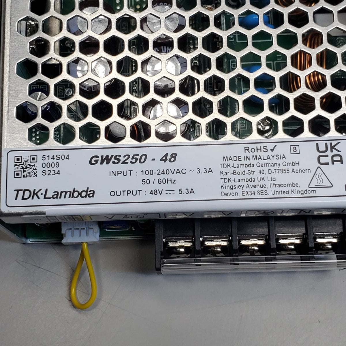 TDK Lambda Switching Power Supply 48V 5.3A 100-240VAC 50/60HZ GWS250-48