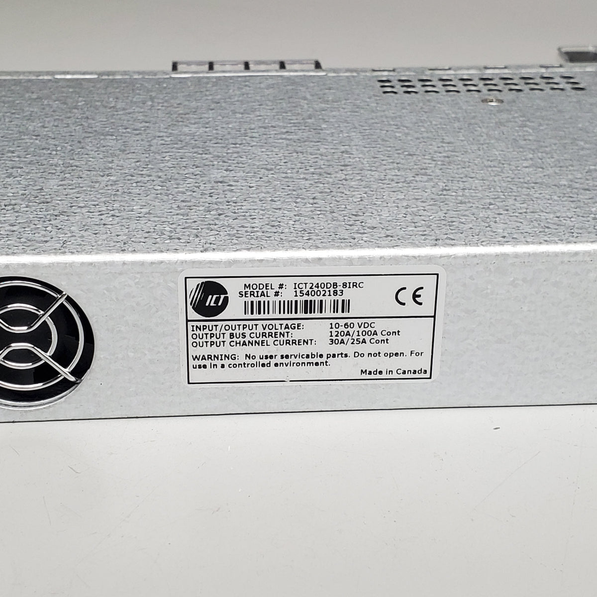 ICT Dual Bus DC Load Distribution Panel S3 ICT240DB-8IRC