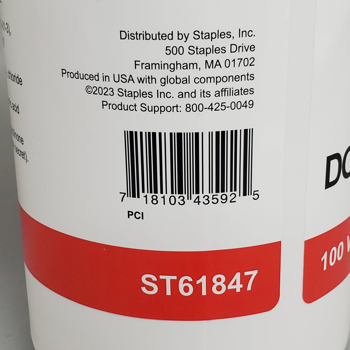 STAPLES (12 Pack) Screen Cleaning Wet Wipes 100ct 5x7" ST61848 Non-Abrasive
