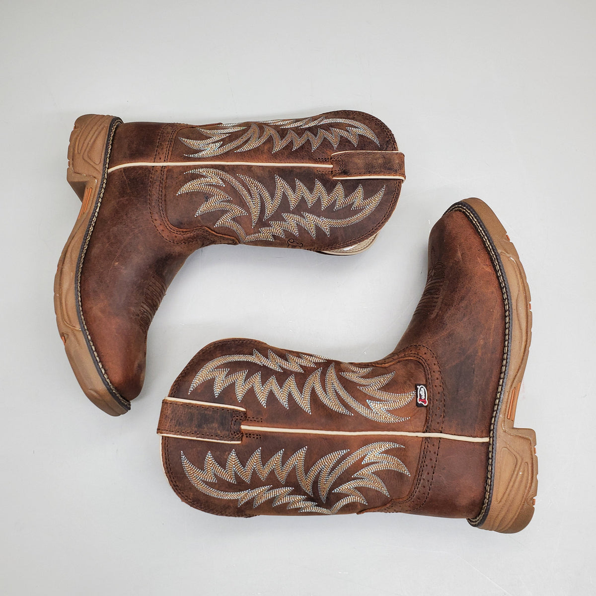 Justin Rush Hickory Brown Water Buffalo Boot Style #SE7400 Size Mens 8.5 EE