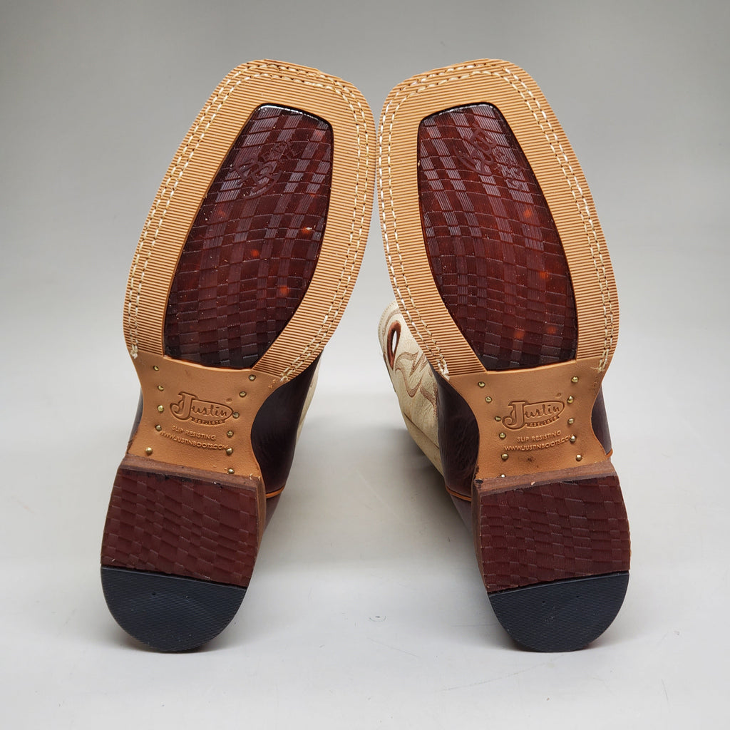Justin Caddo Cognac Cowhide Boot Style #BR776 Size 11 EE