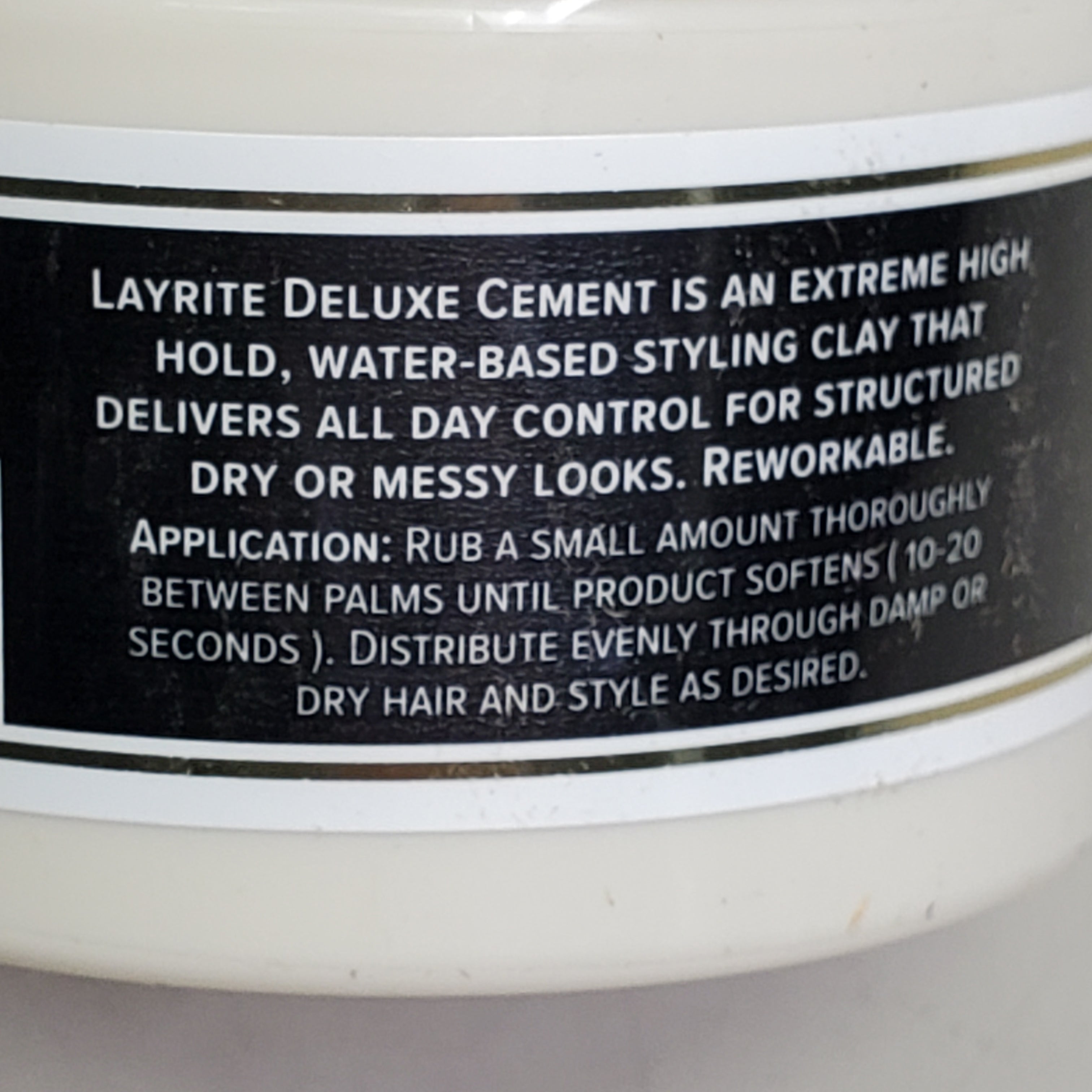 LAYRITE DELUXE Hair Cement Clay 1.5 oz Extreme High Hold Water Based