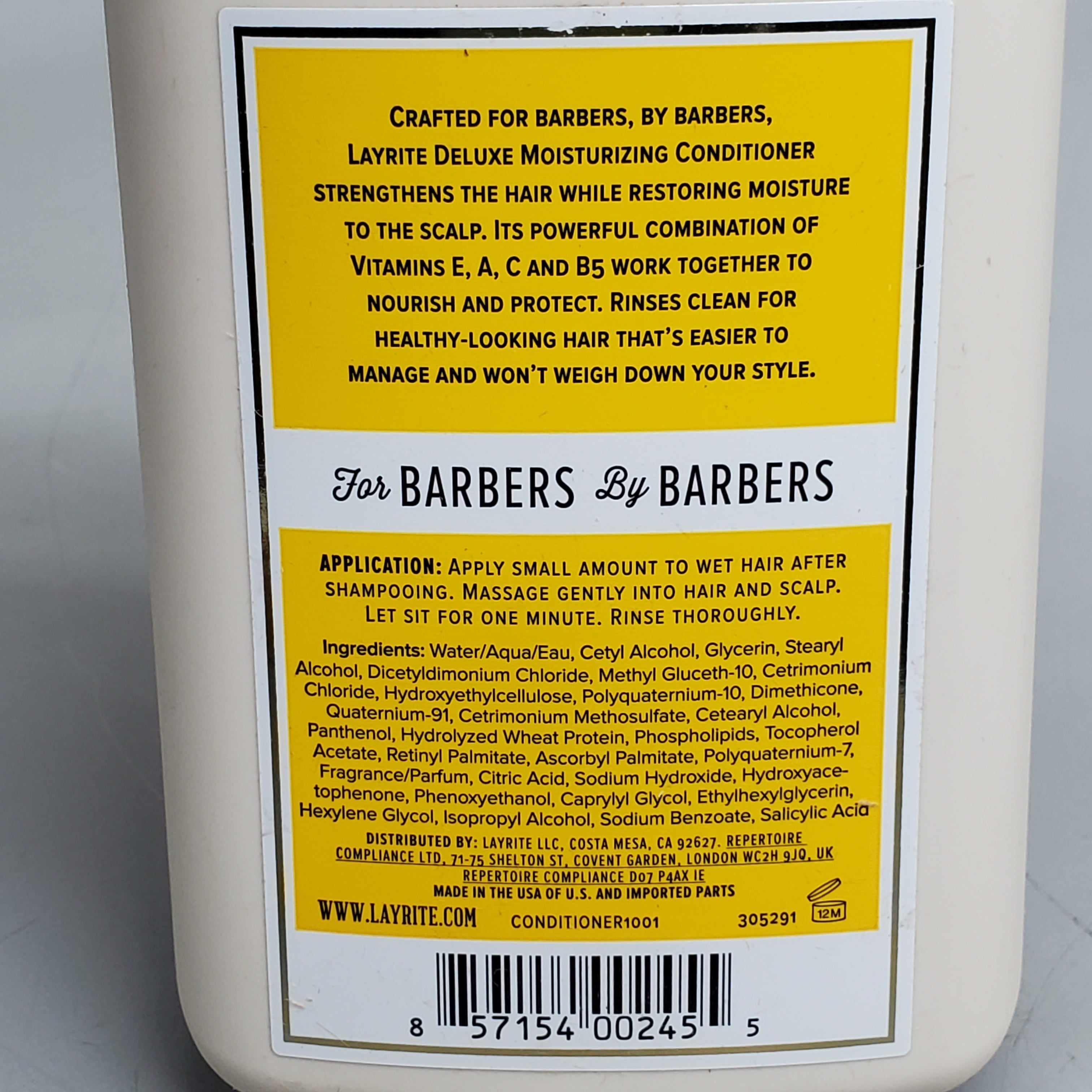 LAYRITE DELUXE Moisturizing Conditioner 10 fl oz Refreshing Restoring