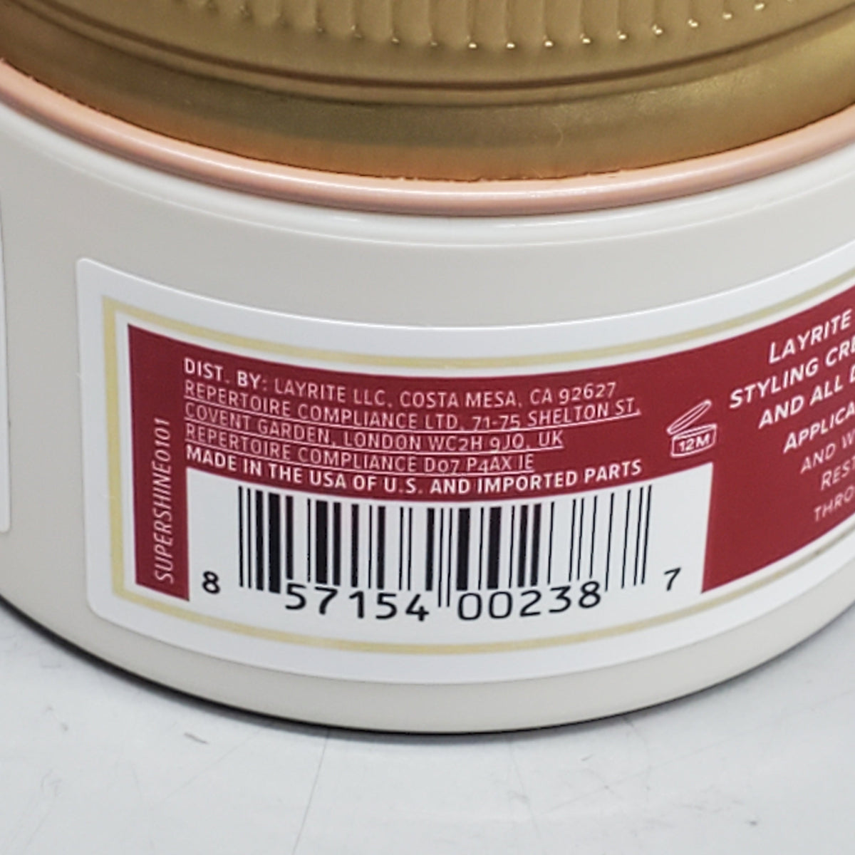 LAYRITE DELUXE Hair Supershine Cream 1.5 oz Medium Hold High Shine Water Soluble