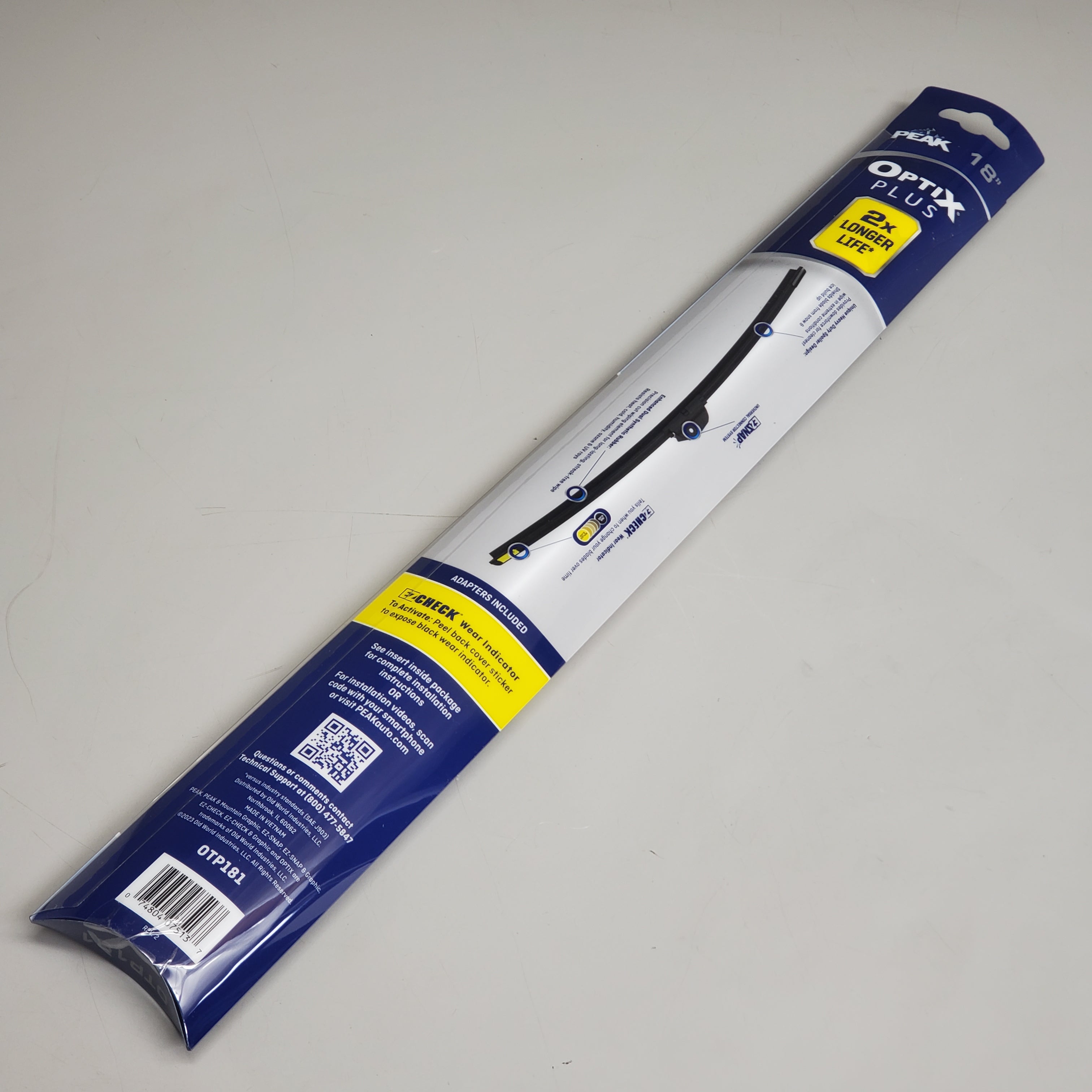 PEAK Optix Plus Beam Windshield Wiper Blades 18" OTP181 2x Longer Life