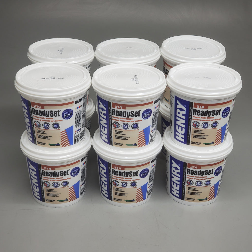 HENRY (12 Pack) ReadySet Premixed Mastic Ceramic Tile Adhesive 1 Quart 314