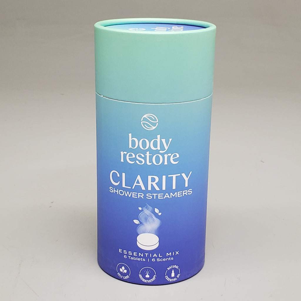 BODY RESTORE (12 Pack) Clarity Shower Steamers 6 Tablets 6 Scents