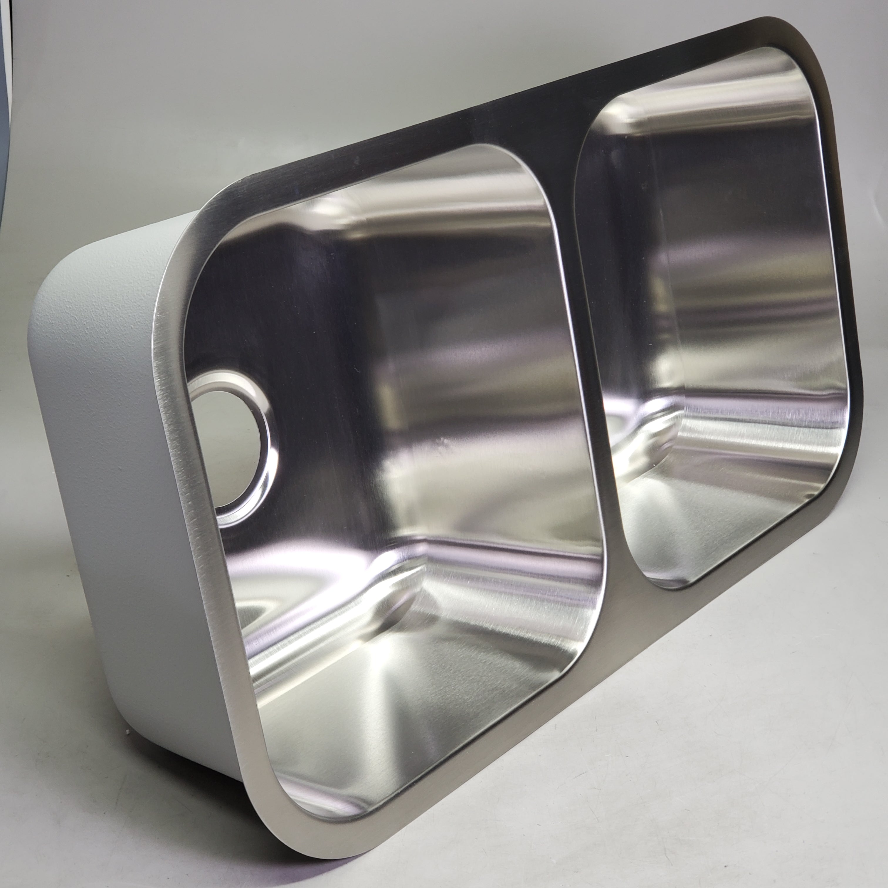 RUBYSTEEL Stainless Steel Double Basin Kitchen Sink 18.25"x32.5"x9" 18AWG RUD3318-9