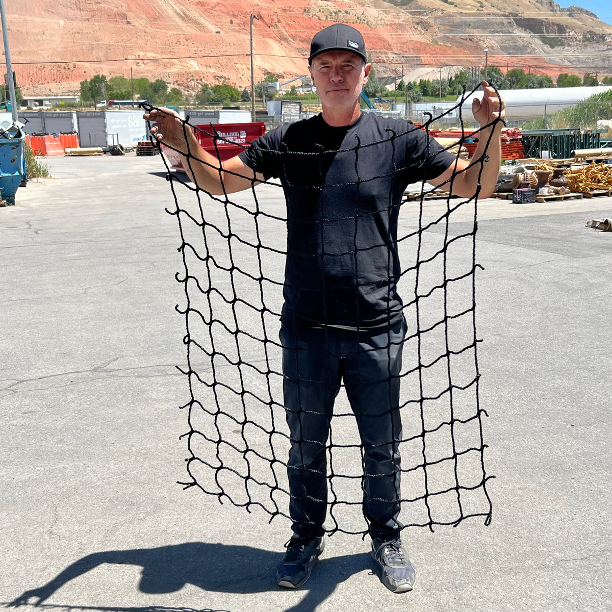 PAYWUT? (40 PACK) Braided Nylon Rope Mesh / Net Black Sz 42"L x 37"W