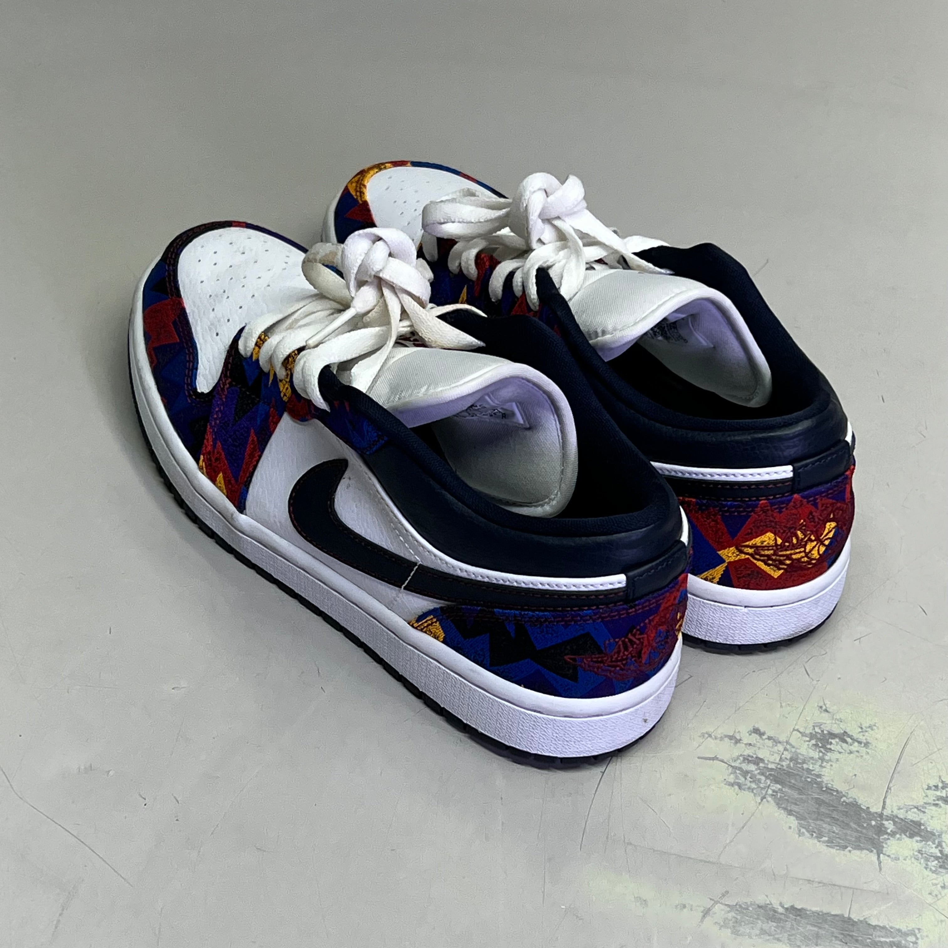 NIKE Air Jordan 1 Low SE 'Nothing But Net' Shoes Unisex Sz 7.5 Multicolor (Pre-Owned)