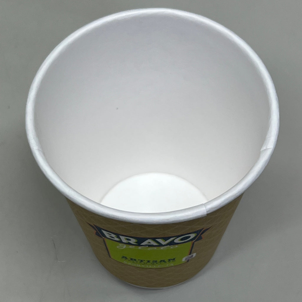 BRAVO (500 Cups) 12oz Double Wall Recycled Paper Cup Brown 511576