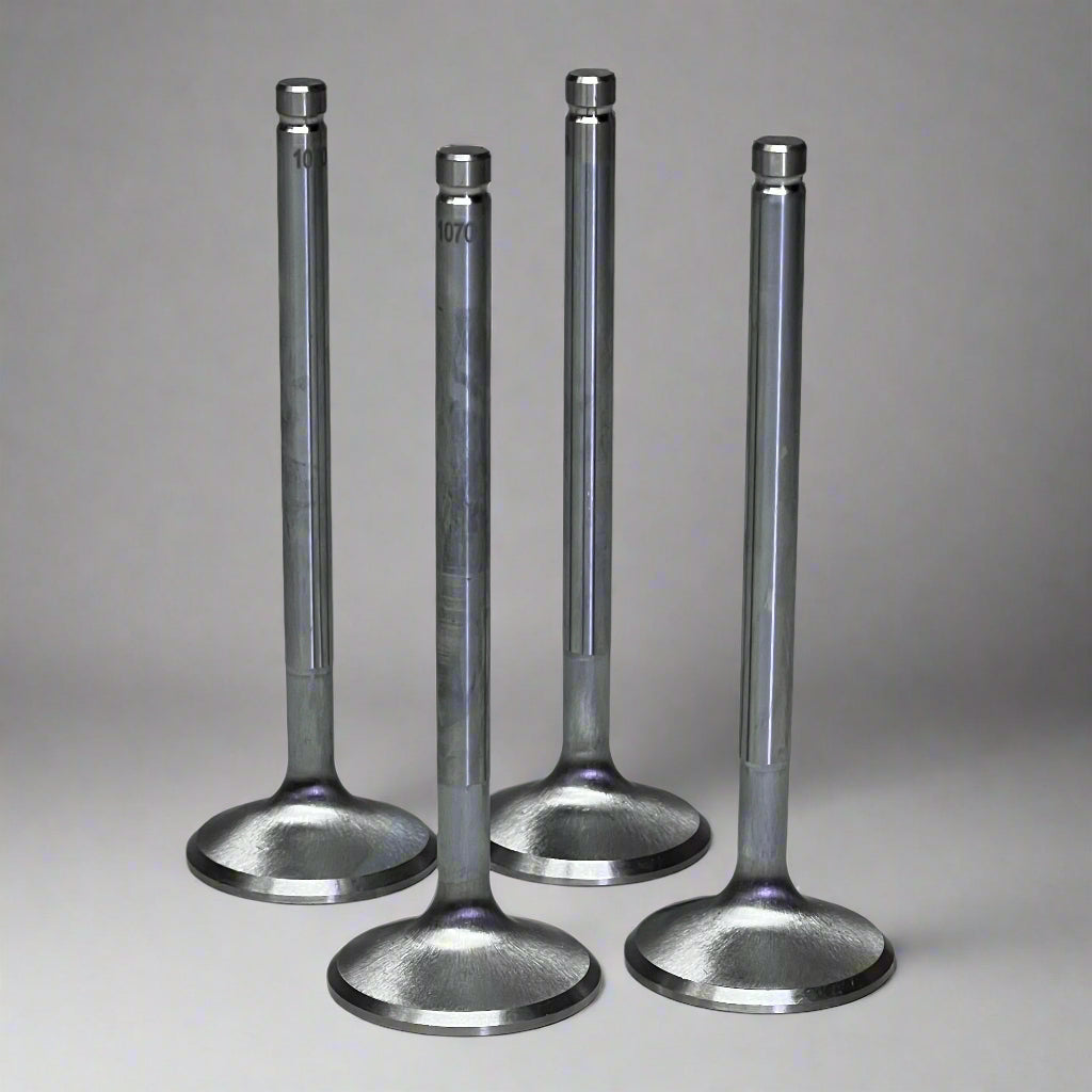 (Set of 4) Super Duty Steel Intake Valves 2.05+1.6 EX 1070, Silver