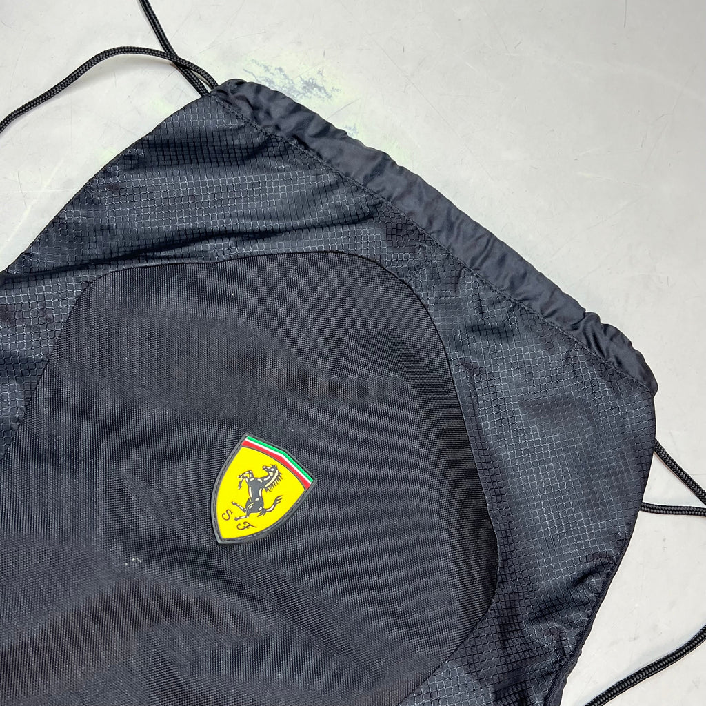 PUMA  Ferrari Drawstring Closure Bag 100% Nylon 18"x14" Black (Pre-Owned)