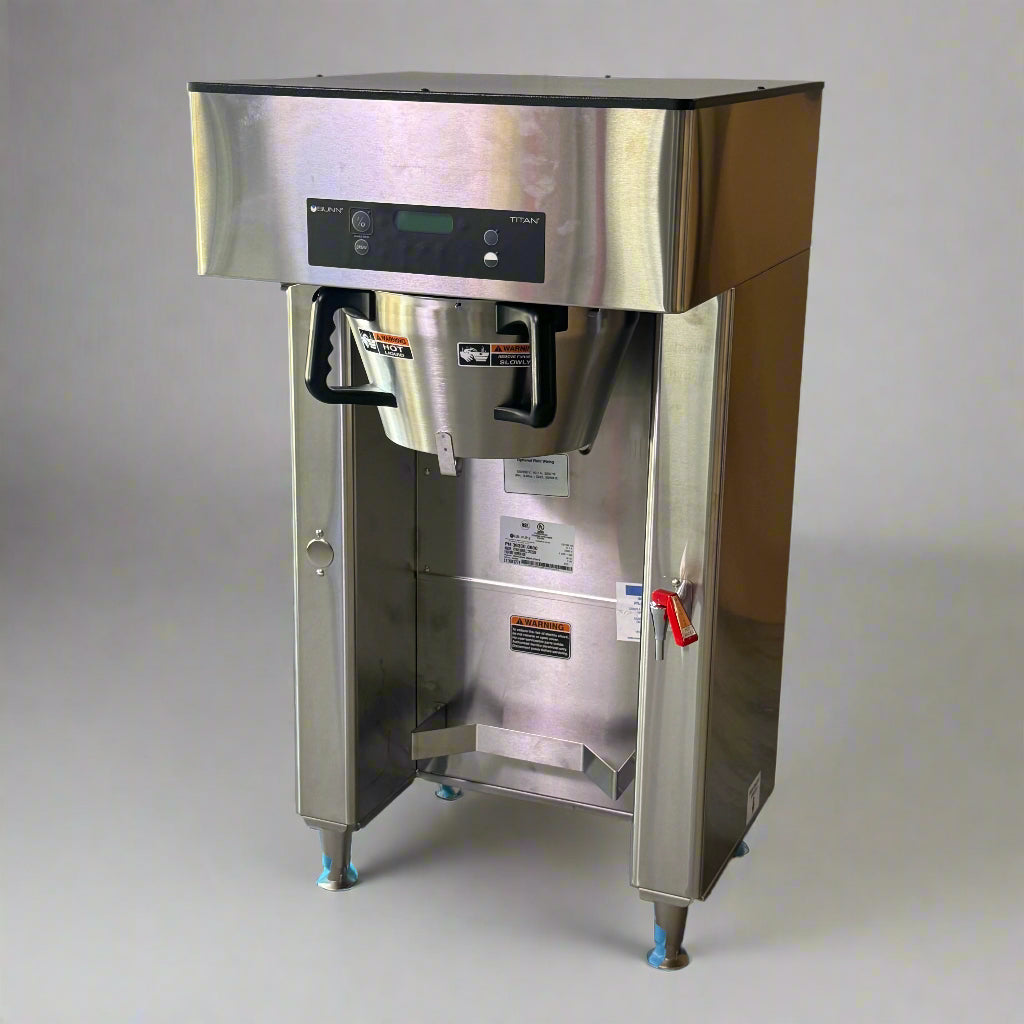 BUNN Commercial Coffee Making Machine Titan Single 120/208V 21"W x 22"L x 40"H Gray STTN001774