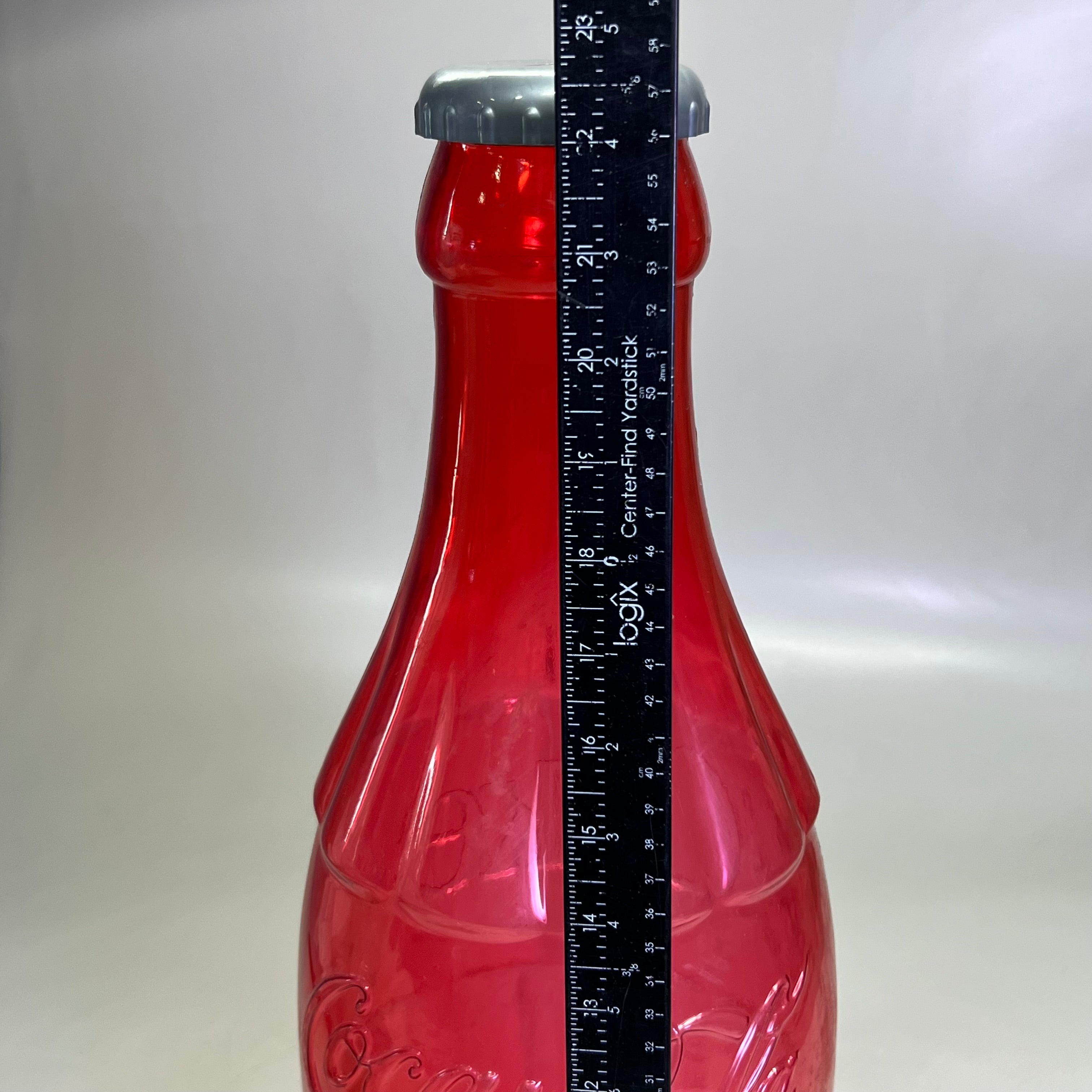 ZA@ COCA-COLA (2 PACK) Plastic Coke Bottle Bank 22"H Green & Red (AS-IS) D