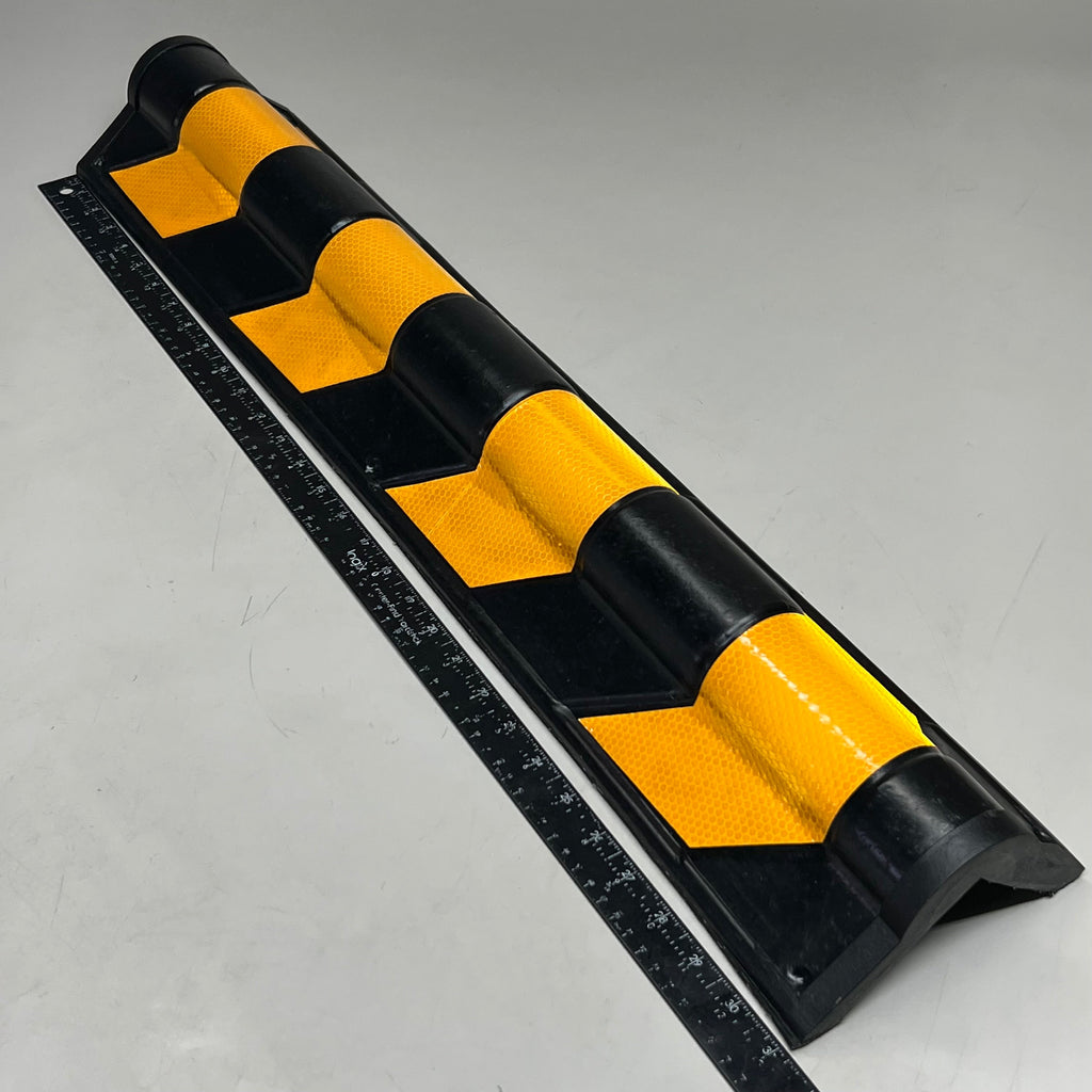 Rubber Corner Guard (10 Pcs) Sz 31" L x 6.5" W, Black & Yellow