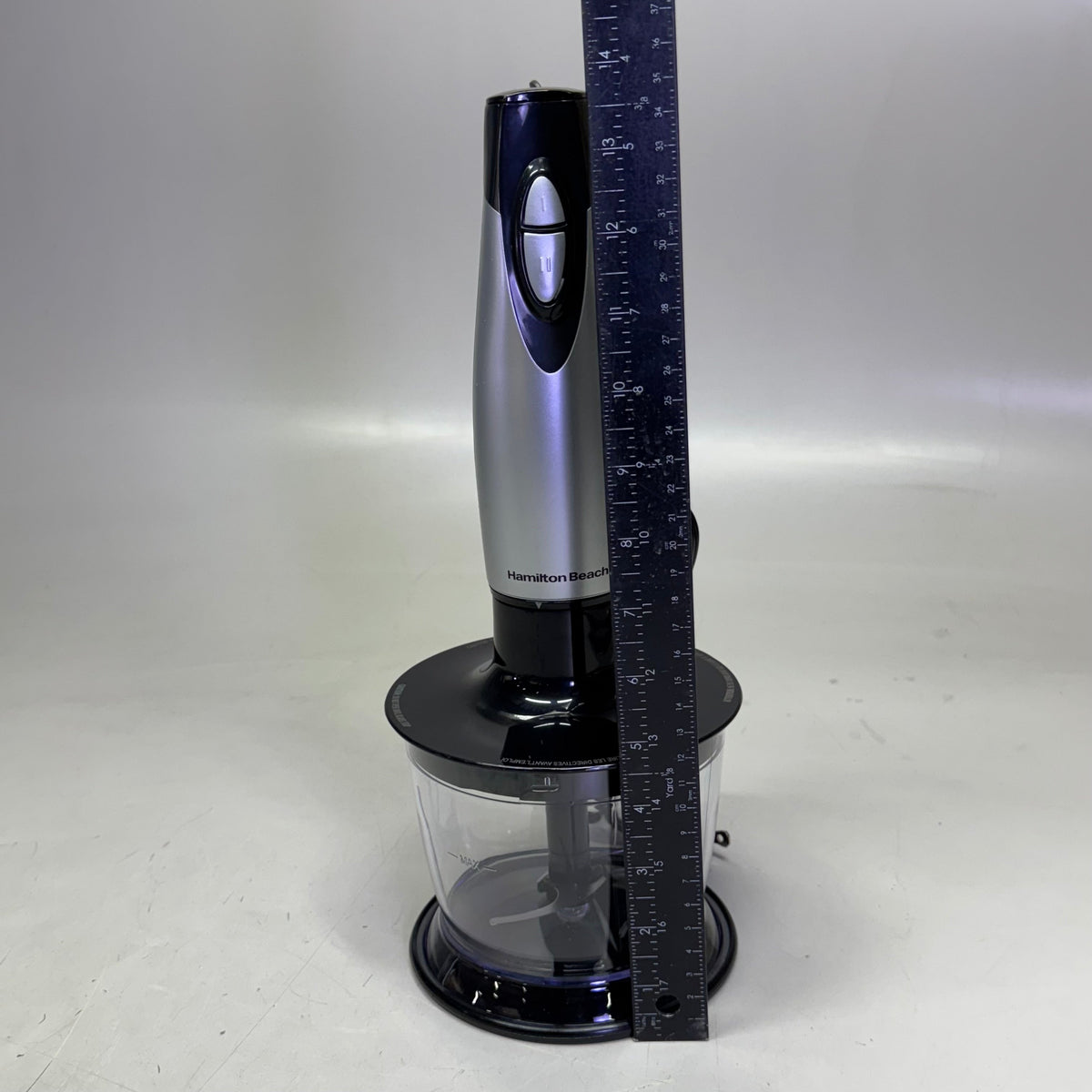 HAMILTON BEACH Electric Immersion Hand Blender With Handheld Blending Stick 2 Speed 225 Watts Grey & Black 59765G