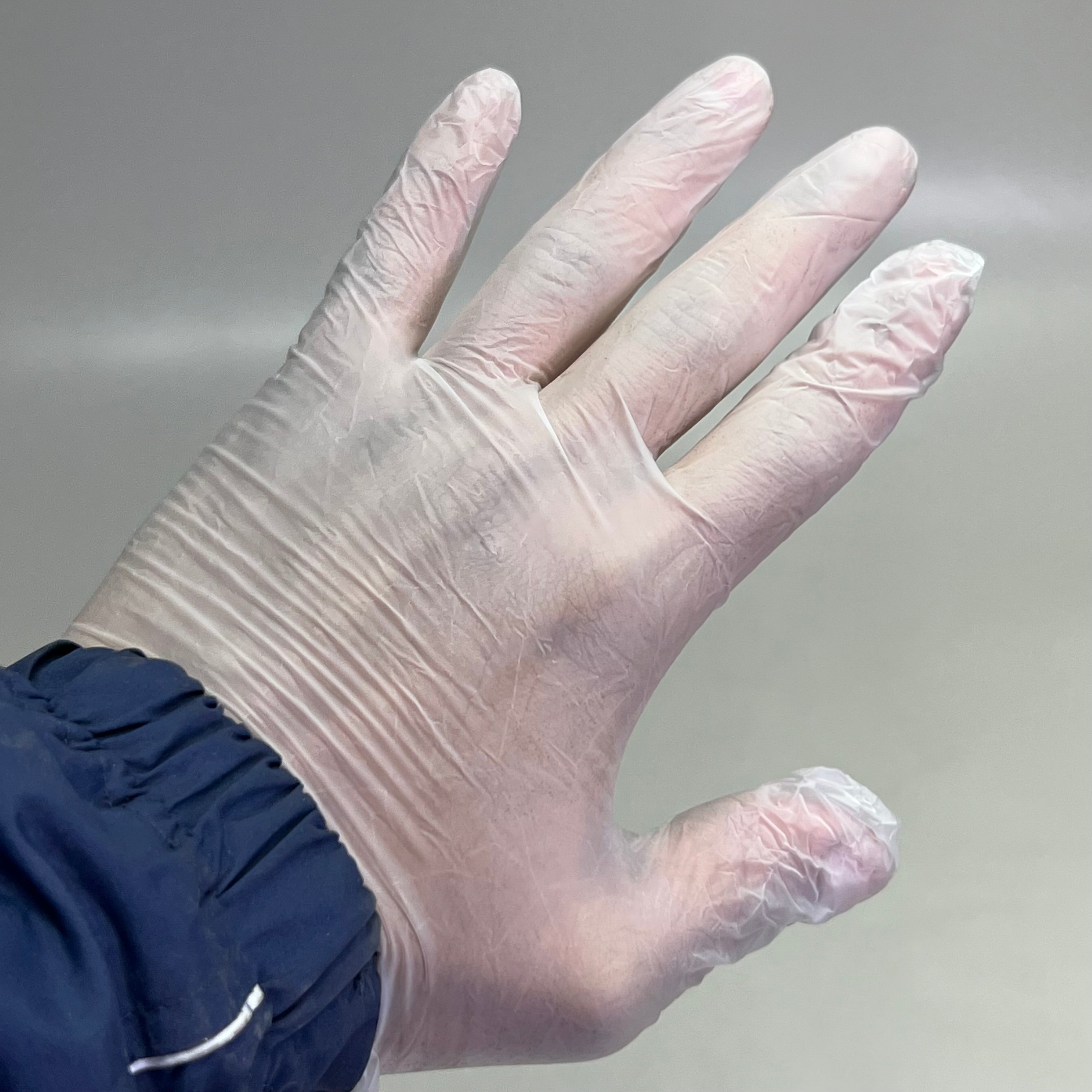 SAFETY ZONE (2 PACK of 100 Gloves) Clear Vinyl Gloves Sz L, GVP9-LG-HH
