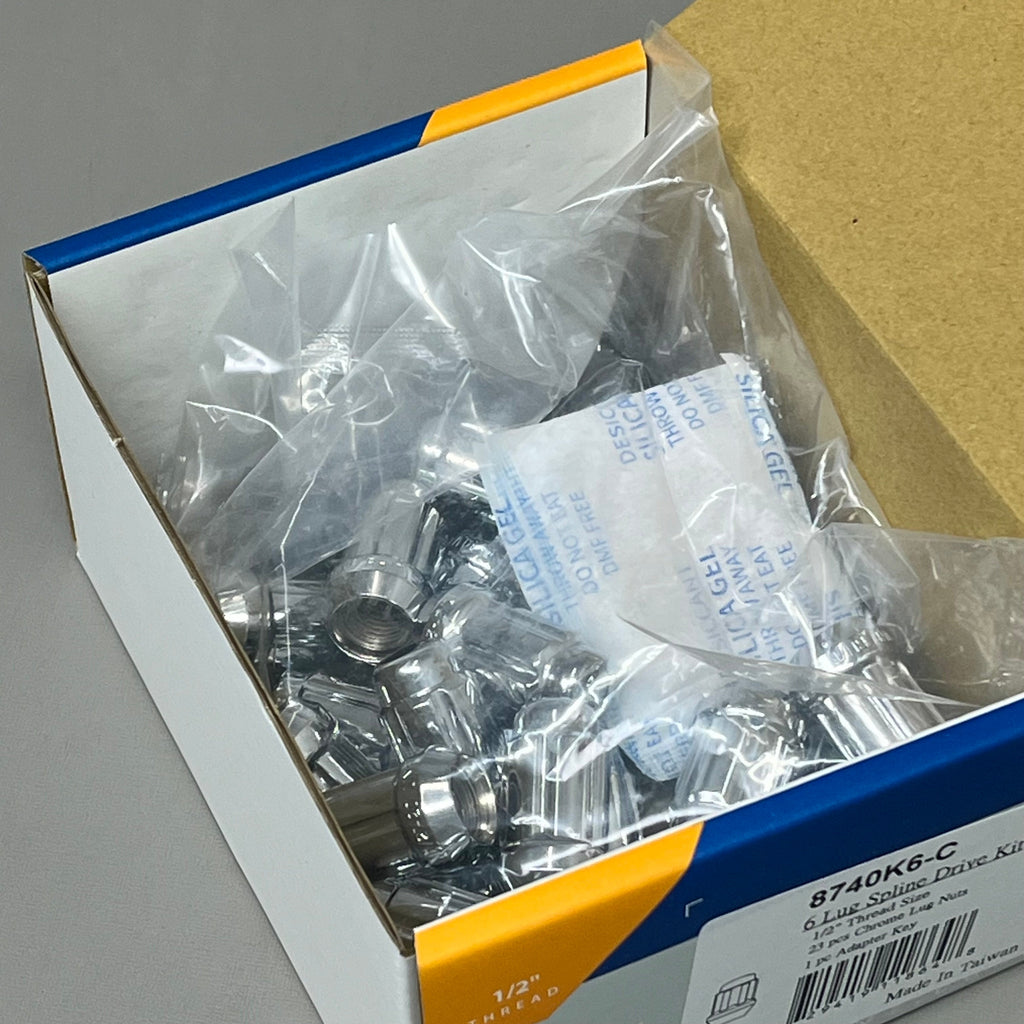 RHI 8740K6-C (New) Spline Closed End Chrome Lug Nut Kit (23 PC)