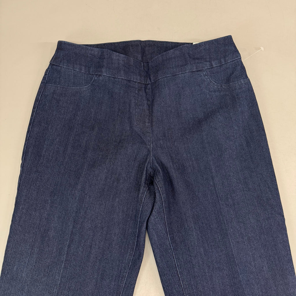 MULTIPLES Woven Ankle Pant Petite Women's Sz 8 Denim M2623P