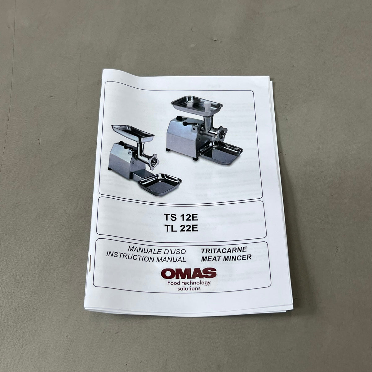 OMAS Aluminum Countertop Electric Meat Grinder Chrome TS-12E