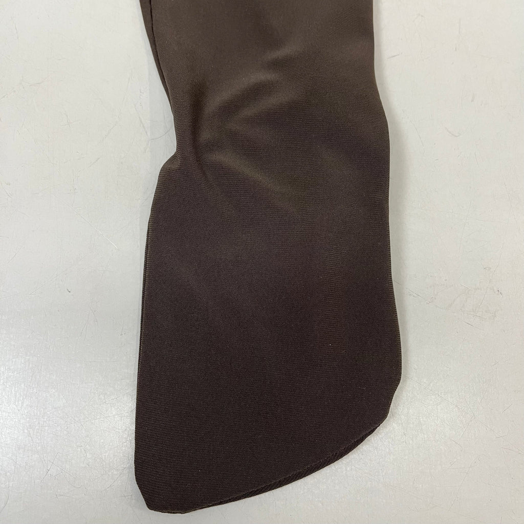 NORMA KAMALI Sleeveless Catsuit w/ Footsie Hidden Zip Women's Sz L/40 Chocolate