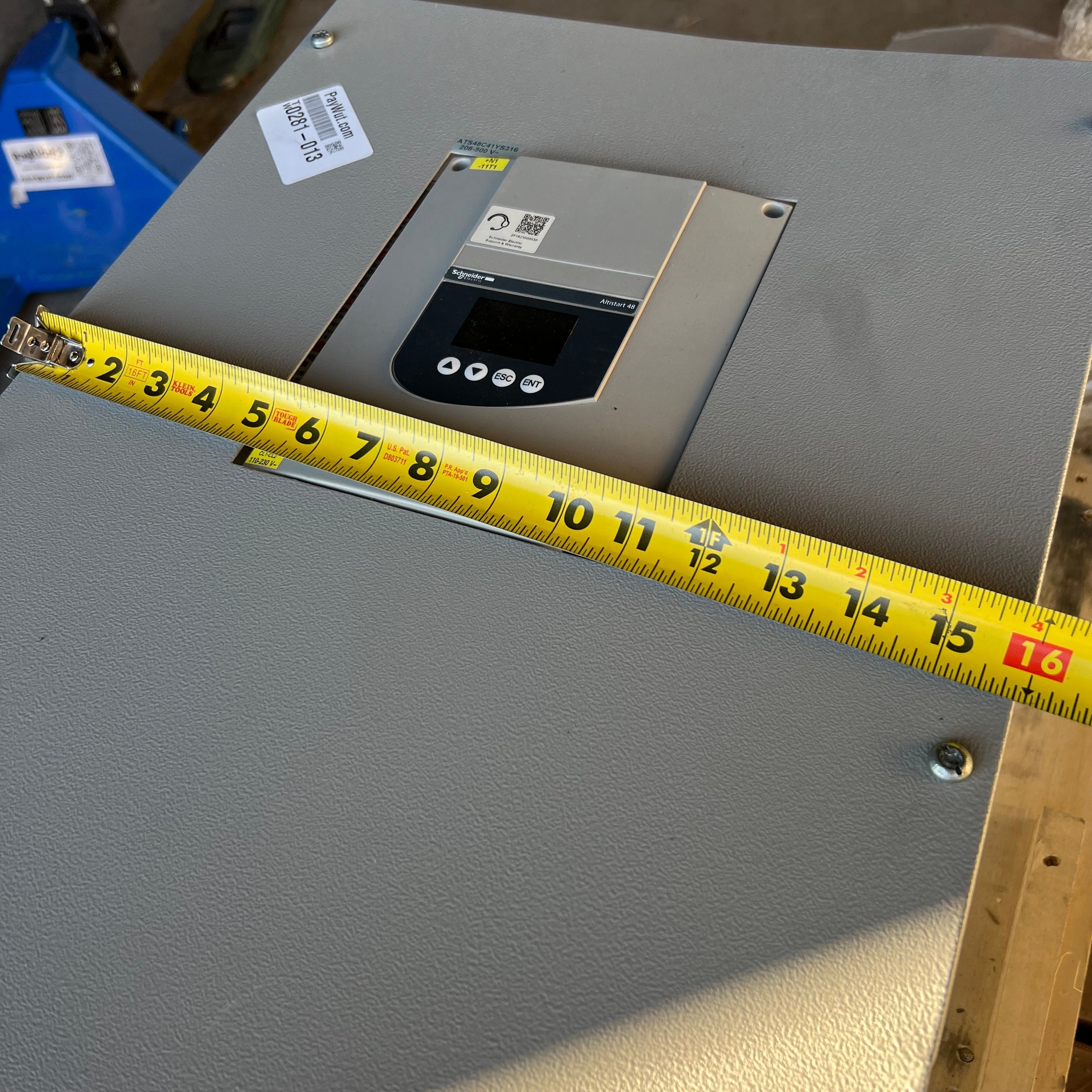 SCHNEIDER ELECTRIC Soft Starter Sz 26.5” H x 16” Lx11.5” W ATS48CC1YS316