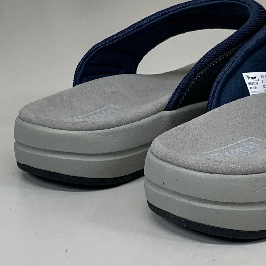 PROPET  Easton Cushion Flip Flop Sandal Leather Men's SZ 9.5 Navy MSV011PNVYE-09H