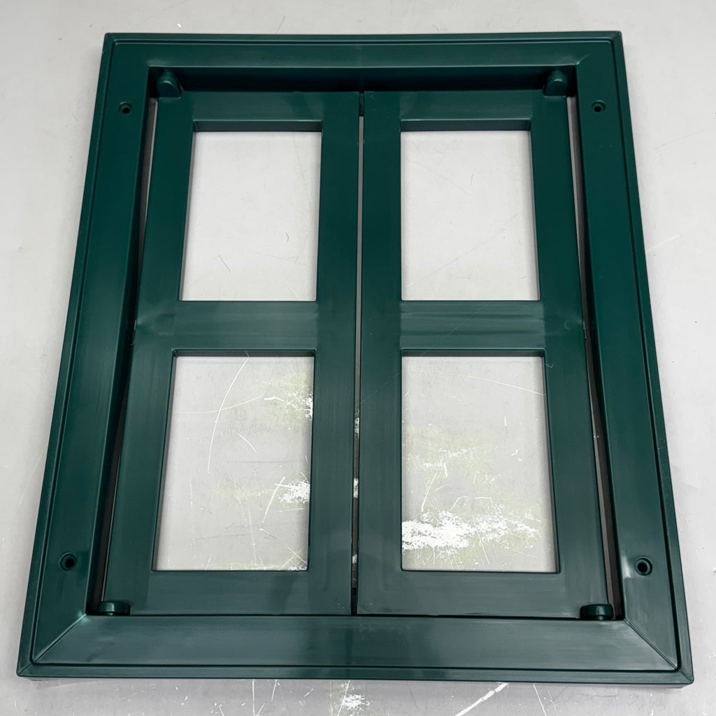 Green Plastic Window Frame Sz 13.5"W x 16"H 71-5004