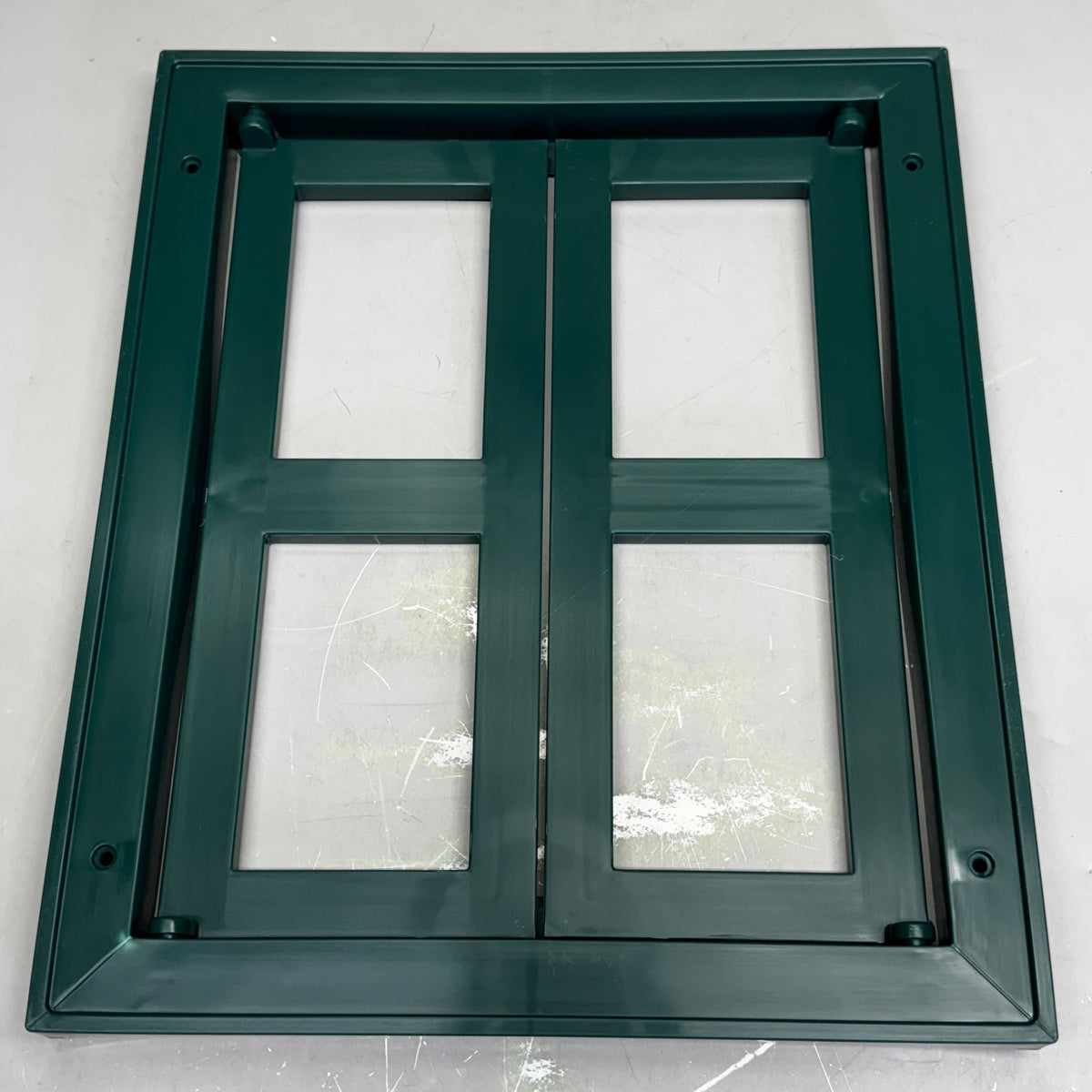 Green Plastic Window Frame Sz 13.5"W x 16"H 71-5004