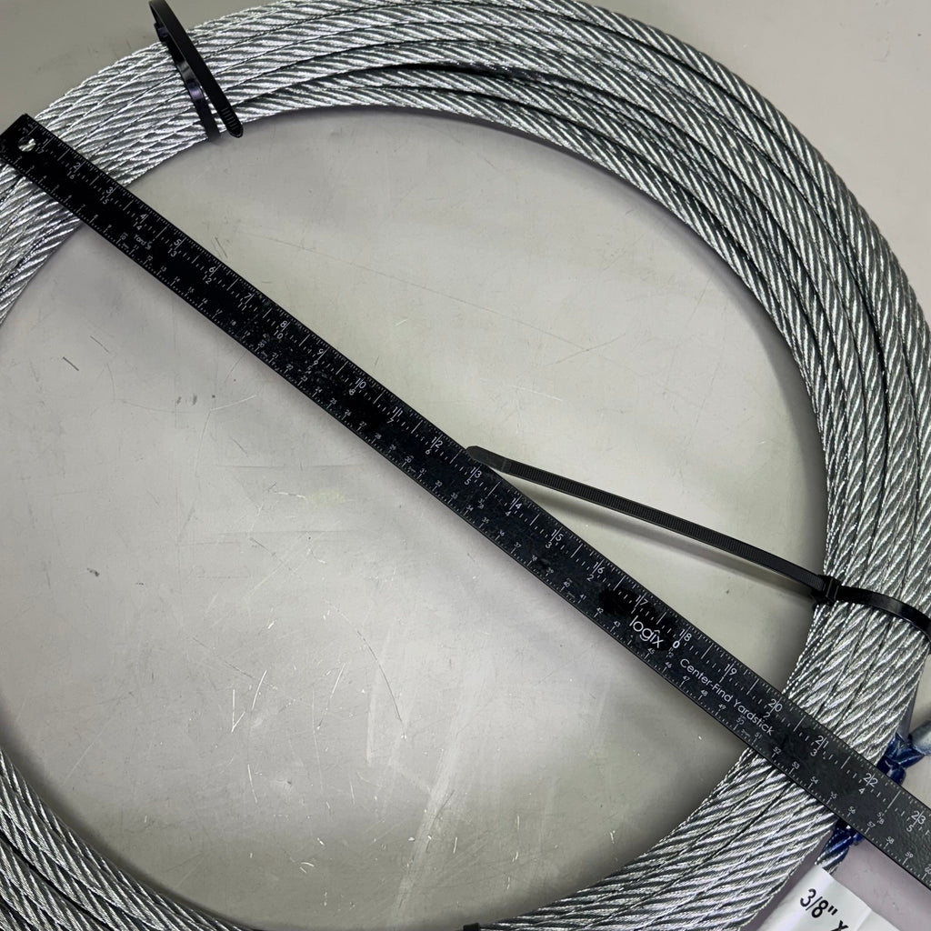 HONEYWELL Galvanized Cable W/Thimble One End Sz 120 ft. L x 3/8", SGLL/120FT