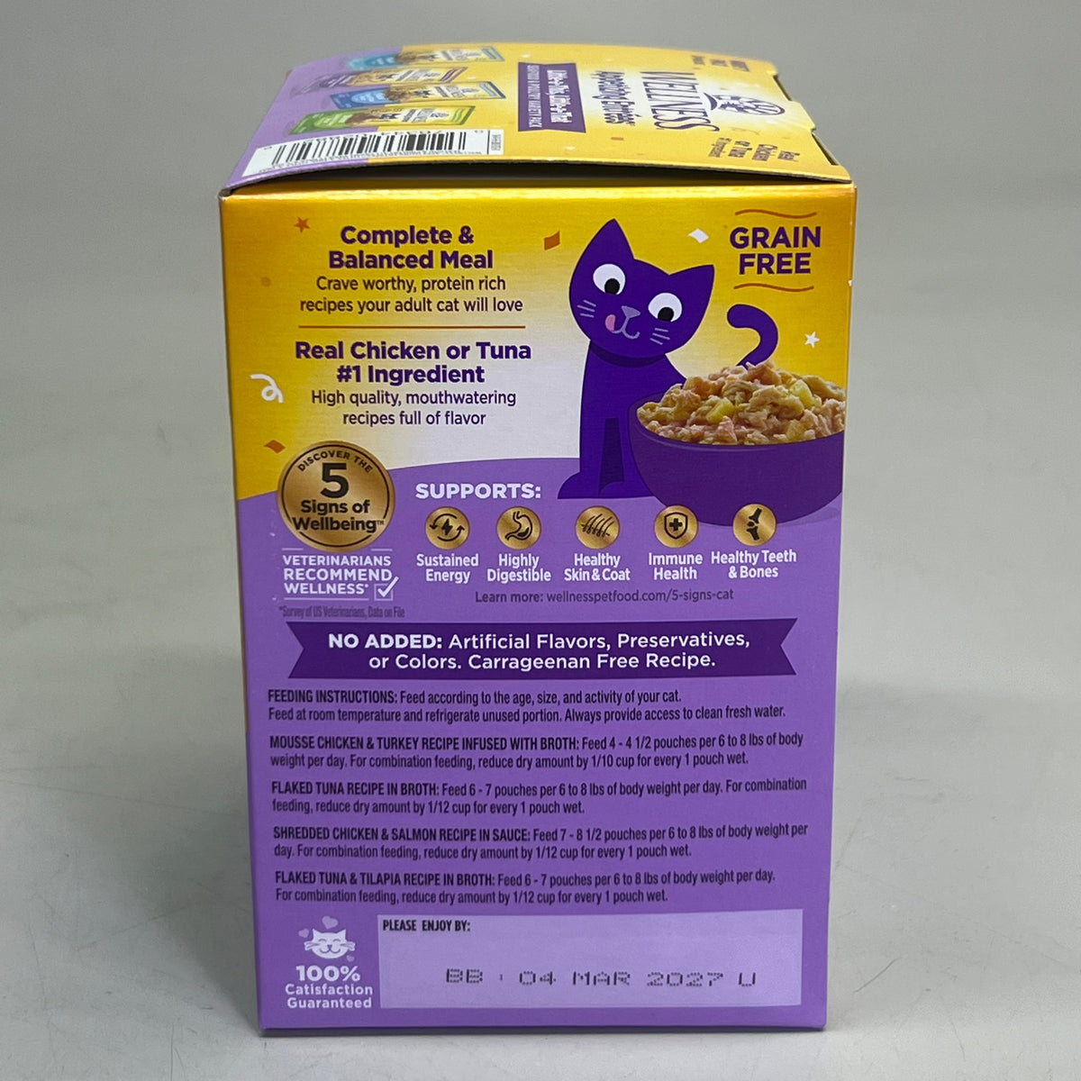 WELLNESS (3 PACK) Appetizing Entrees Seafood & Poultry Wet Cat Food BB 03/27