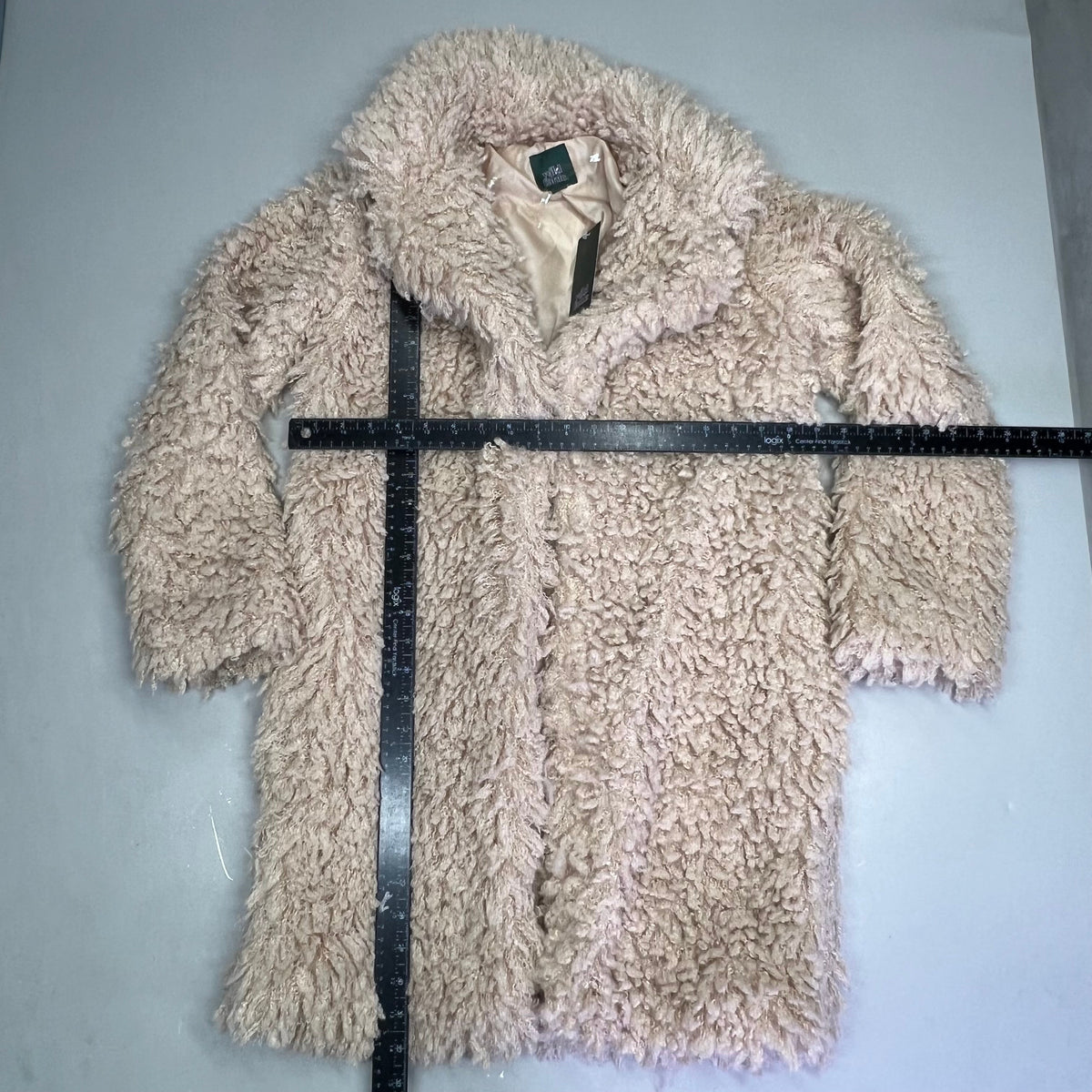 WILD FABLE Collared Shaggy Jacket 100% Polyester Lining Women's Sz XS Beige