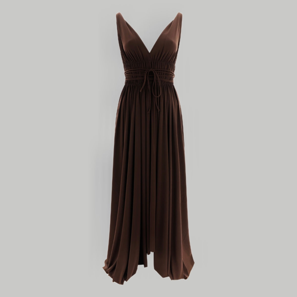 NORMA KAMALI Goddess Dress Unlined Women's Sz XL/42 Chocolate KK3233PL292028