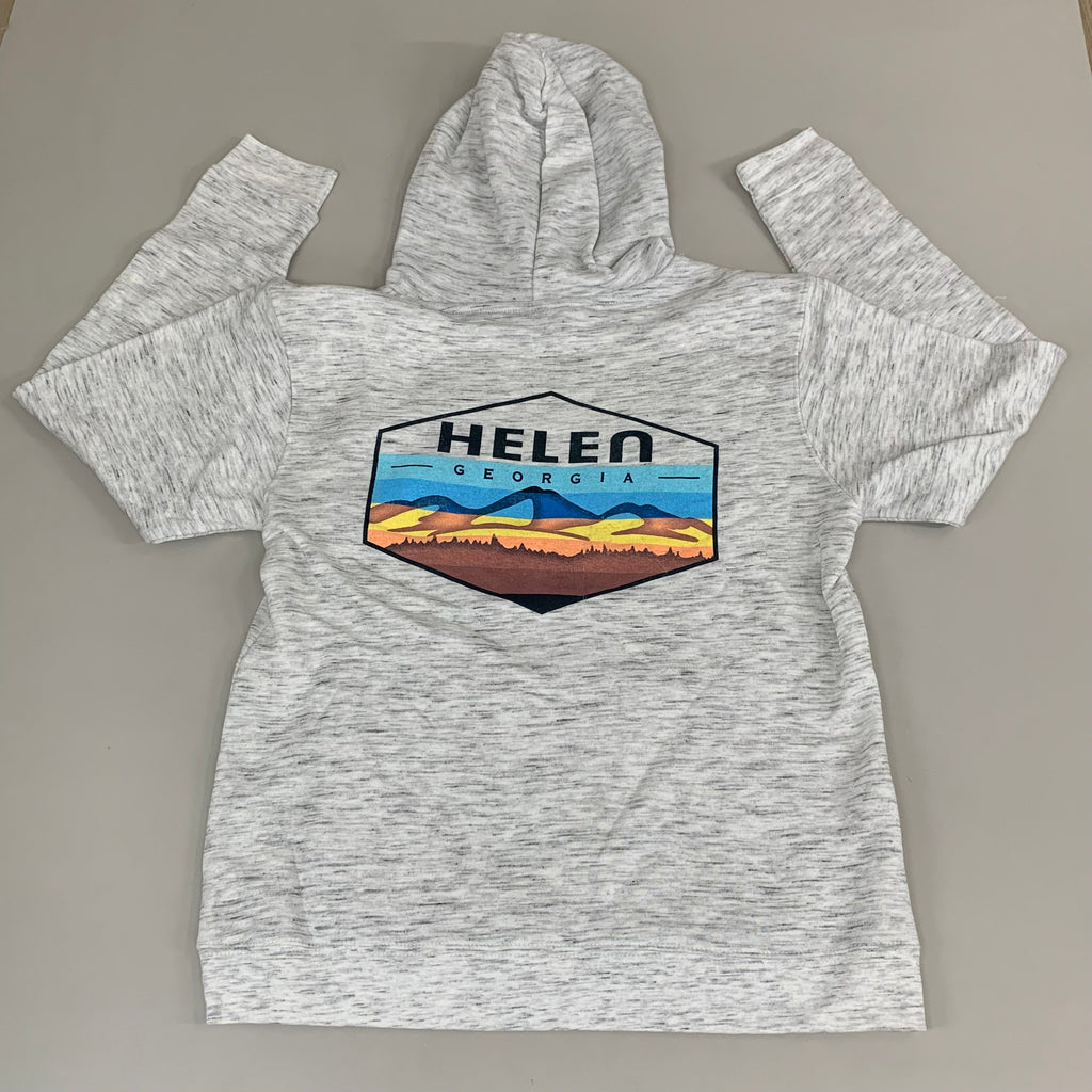 LONEROCK Helen Georgia Tie Hoodie Sz Medium White/Grey