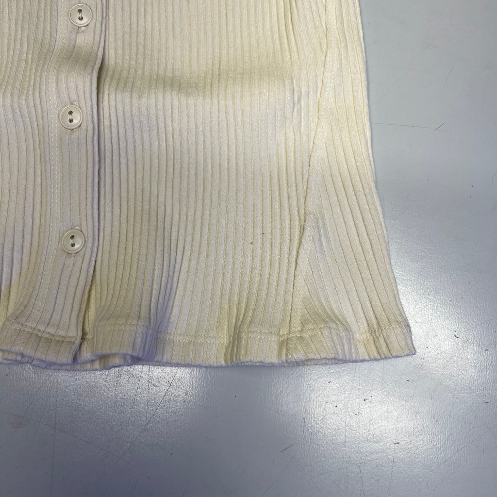 FREE PEOPLE Ribbed Cap Sleeve Most Wanted Cardi Women's Sz S Ivory 92736032