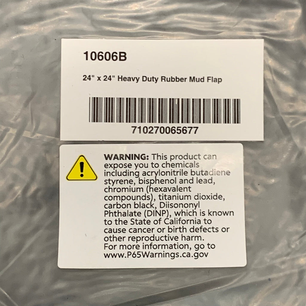 UNITED PACIFIC (2 PACK) Heavy Duty Rubber Mud 24"W x 24"L 3/8"Thick Black 10606B