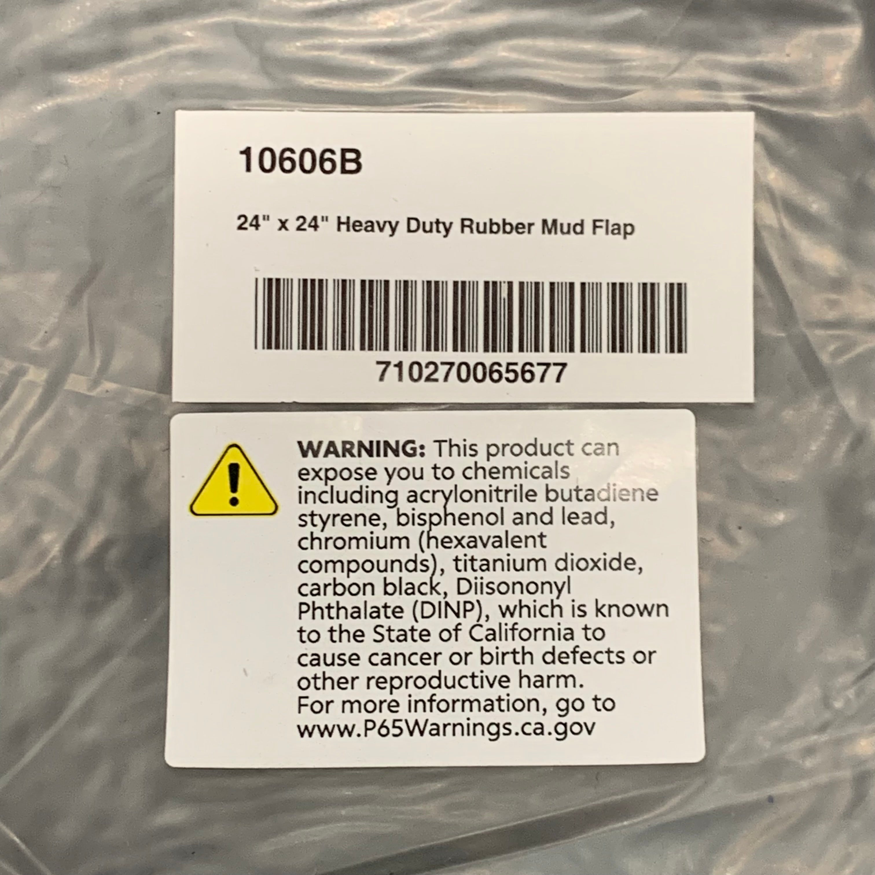 UNITED PACIFIC (2 PACK) Heavy Duty Rubber Mud 24"W x 24"L 3/8"Thick Black 10606B