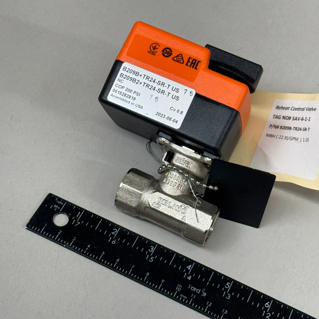 BELIMO Reheat Control Valve 2-Way 1/2"24VAC Cv0.8 2-10VDC 4-20mA B209B-TR24-SR-T