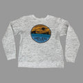 LONEROCK Helen Georgia Crew Sweatshirt Sz Medium Grey/White