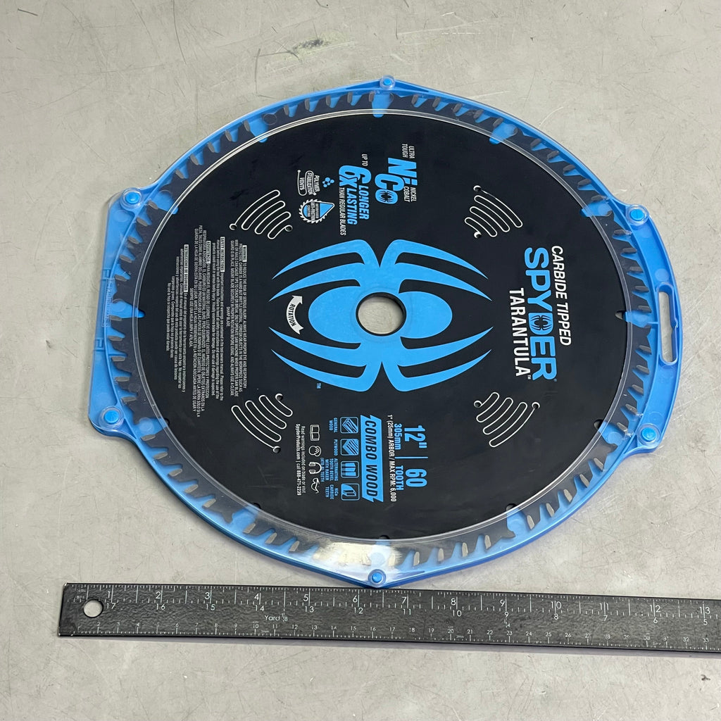 SPYDER Tarantula Combo Wood Circular Saw Blade 60-Tooth, 12" Black 13022