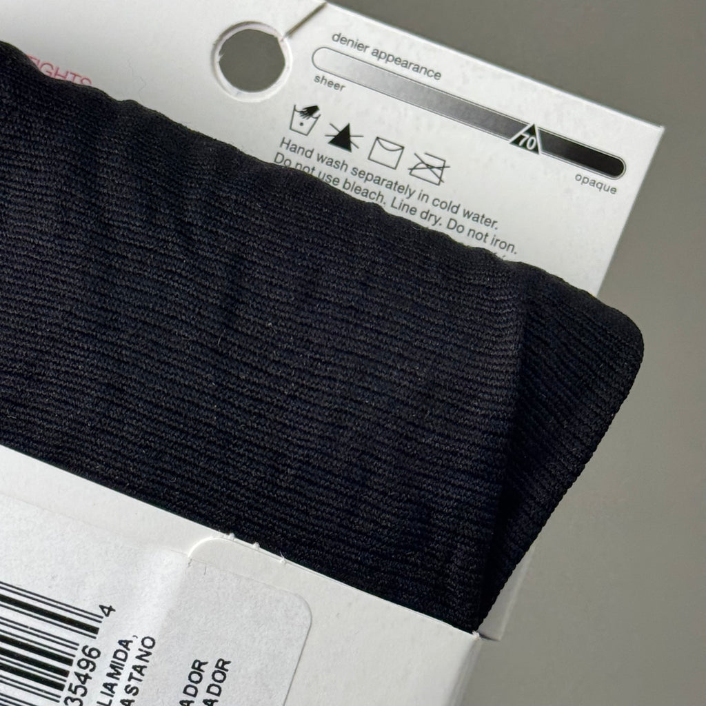 HANES (3 PACK) Style Silky Opaque Tights Non-Control Top Women's S/M Black 638850