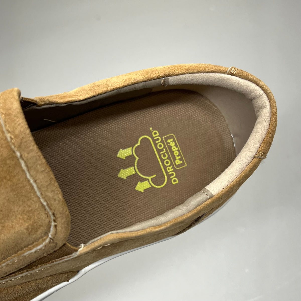 PROPET Kip Suede Slip-On Durocloud Foam Footbed Men's Sz 10 X(3E) Camel MCX074S